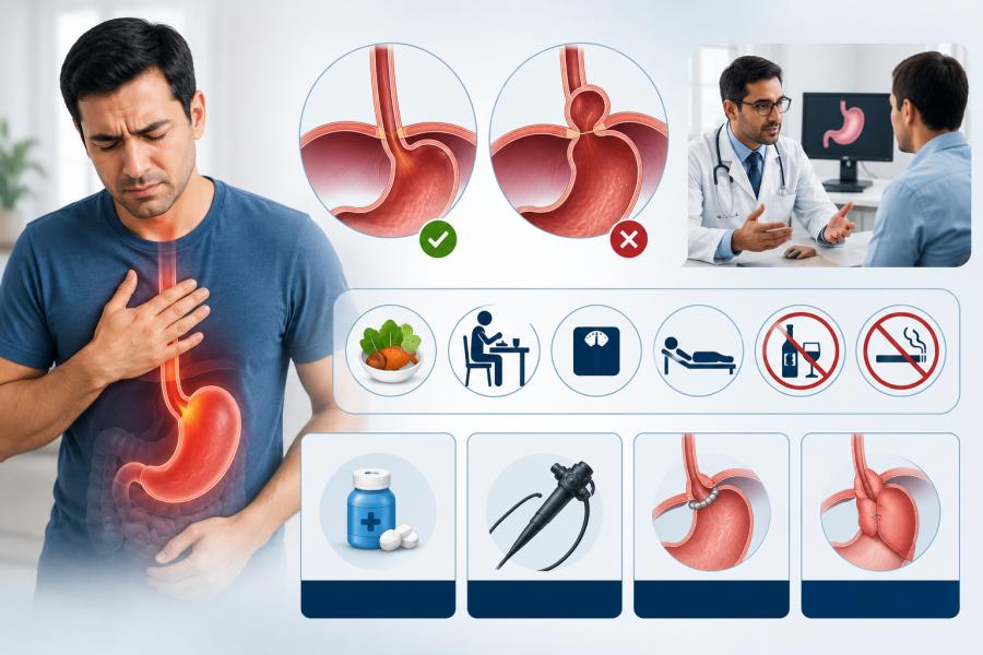 Dr. Samrat Jankar providing robotic and laparoscopic Hiatus/Hiatal Hernia Treatment in Pune